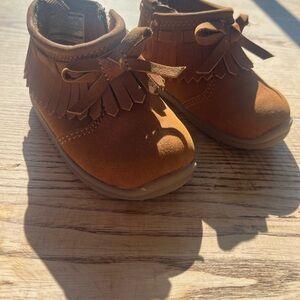 Carter's Tan Moccasin Kids Shoes with Fringe
